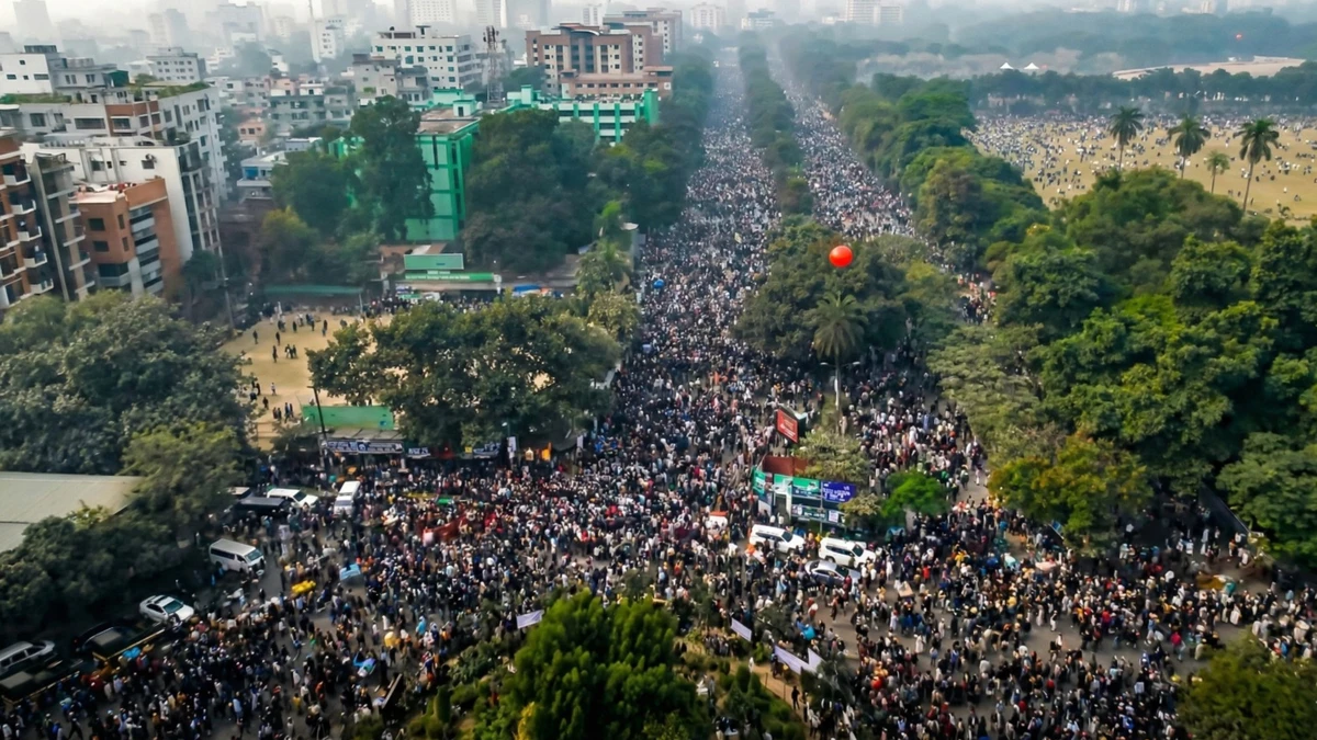 সংসদ এলাকায় ধারণক্ষমতার বাইরে জনসমাগম, সড়কজুড়ে অপেক্ষায় হাজারো মানুষ