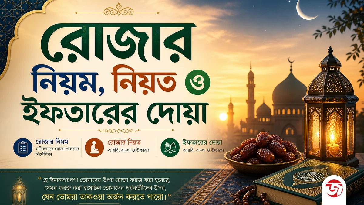 রোজার নিয়ম, নিয়ত ও ইফতারের দোয়া