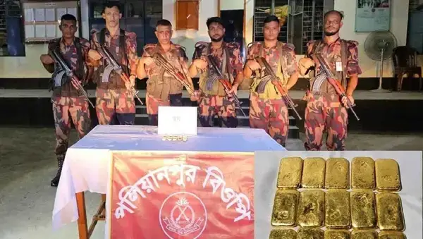ঝিনাইদহে বিজিবির অভিযানে আড়াই কোটি টাকার স্বর্ণ উদ্ধার
