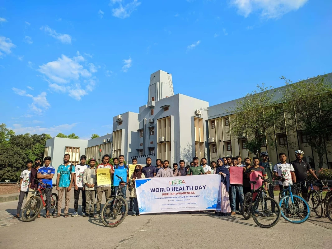 বিশ্ব স্বাস্থ্য দিবস উপলক্ষ্যে রাবিতে এইচএফএসএ'র উদ্যোগে সাইকেল র‍্যালি