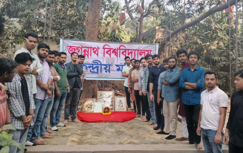 সনাতনী শিক্ষার্থীদের মন্দির স্থাপনের দাবিতে ছাত্রদলের সংহতি প্রকাশ