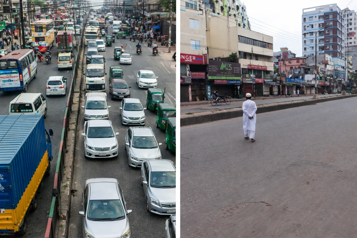নির্বাচনী ছুটিতে চিরচেনা ব্যস্ত ঢাকা এখন ফাঁকা