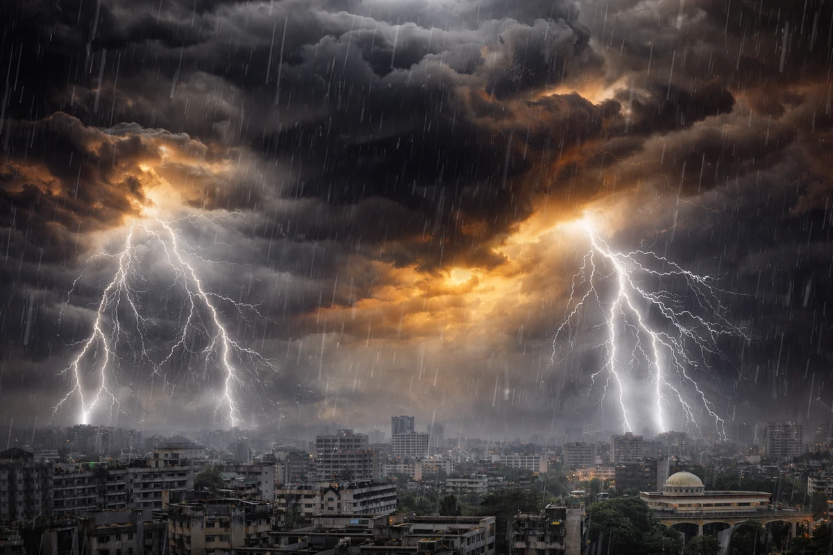 ৬০ কিমি বেগে ঝড়ের আশঙ্কা, বজ্রবৃষ্টির পূর্বাভাস