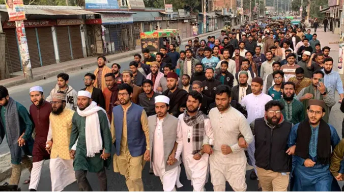 ওসমান হাদীর উপর হামলা, রাবিতে বিক্ষোভ