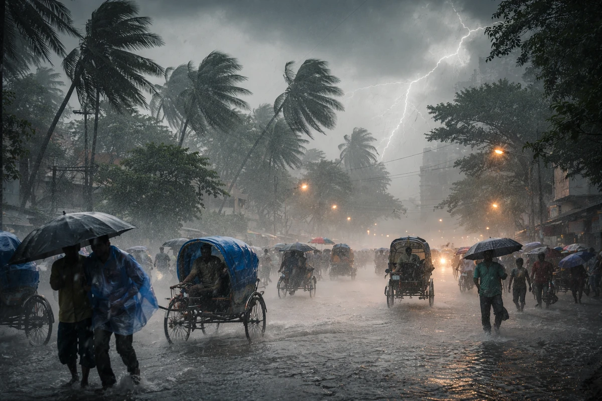 ১৫ জেলায় ৬০ কিমি বেগে ঝড়ের আভাস