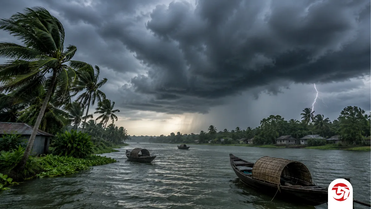 রাতের মধ্যে ৬০ কিমি বেগে ঝড়ের আশঙ্কা কয়েকটি অঞ্চলে