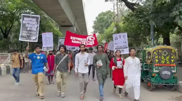 আচরণবিধি লঙ্ঘন করে “অপরাজেয় ৭১, অদম্য ২৪” প্যানেলের মিছিল