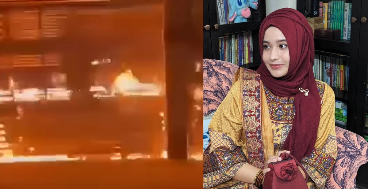 ডাকসু নেত্রী রাফিয়ার বাড়িতে গান পাউডার দিয়ে আগুন ও ককটেল বিস্ফোরণ